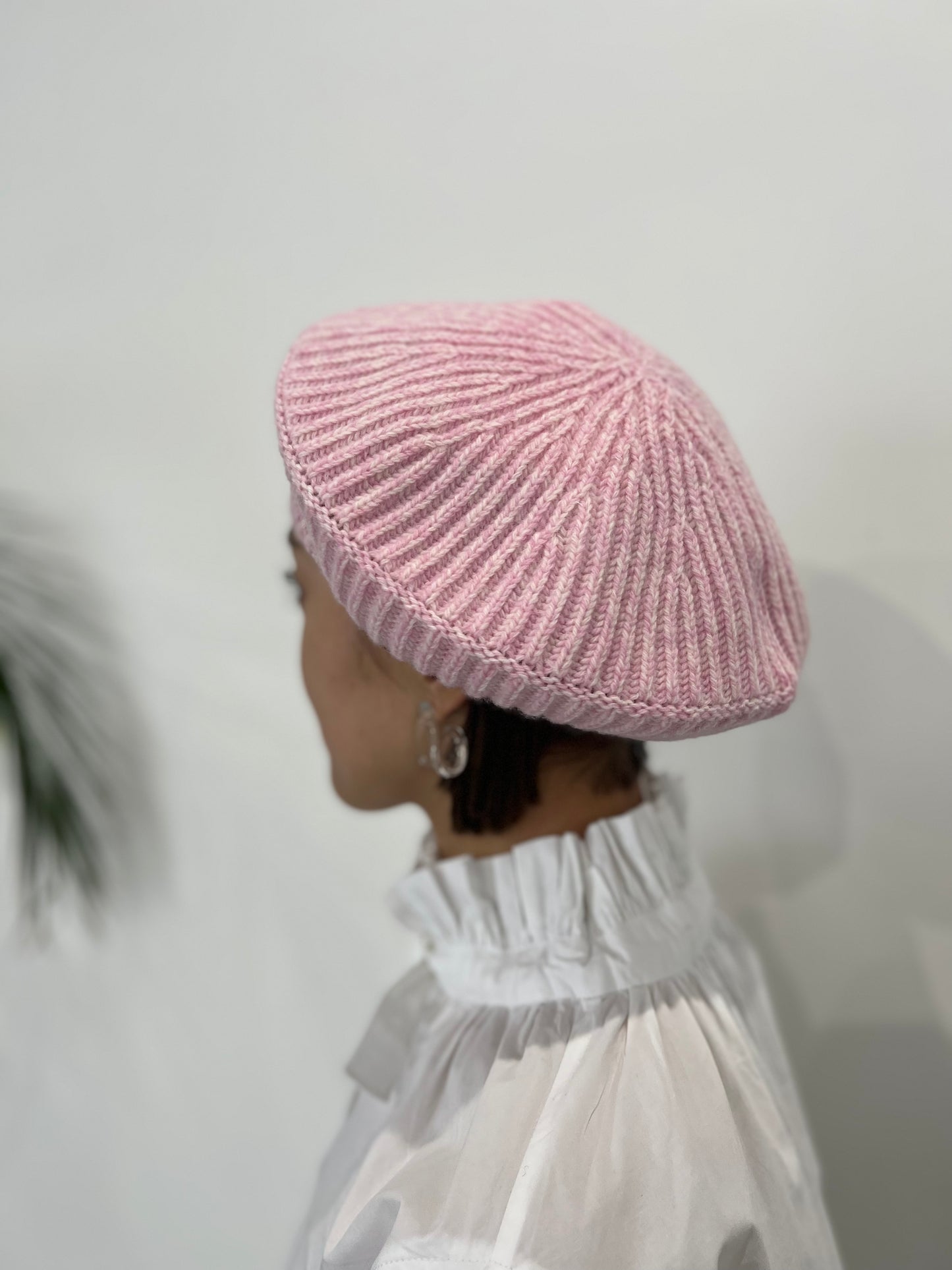 【GANNI】Rib beret "LILAC"