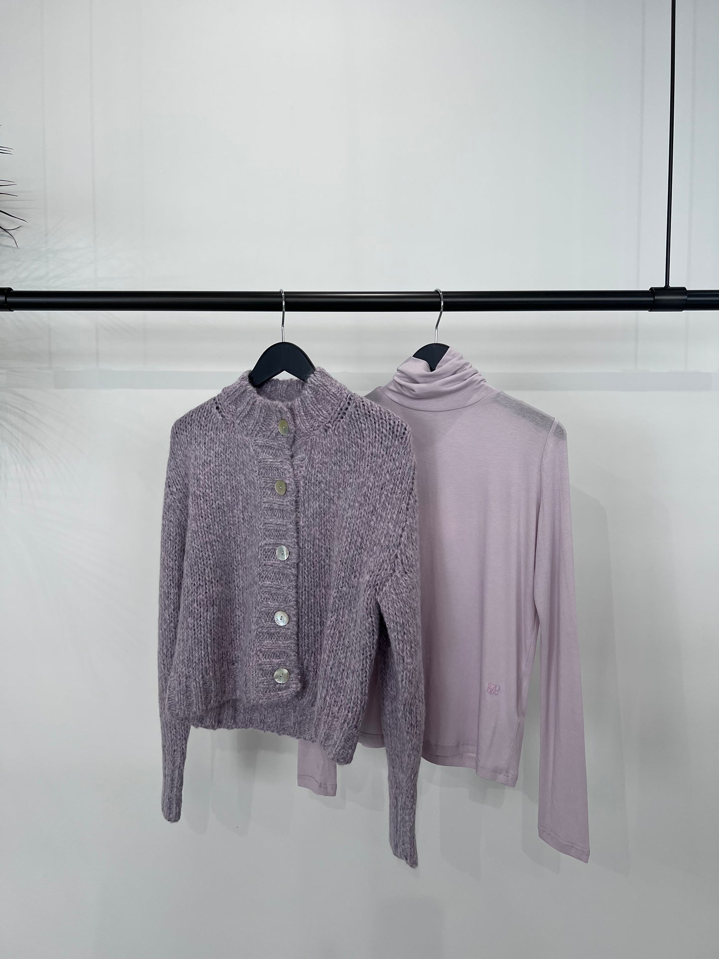 ROLL NECK JERSEY TOP “LAVENDER”