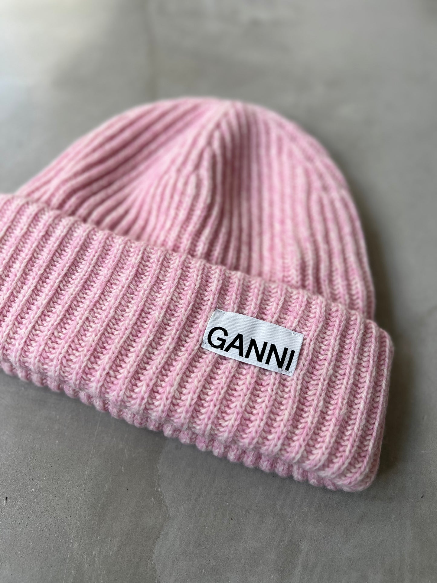 【GANNI】Rib beanie "LILAC"