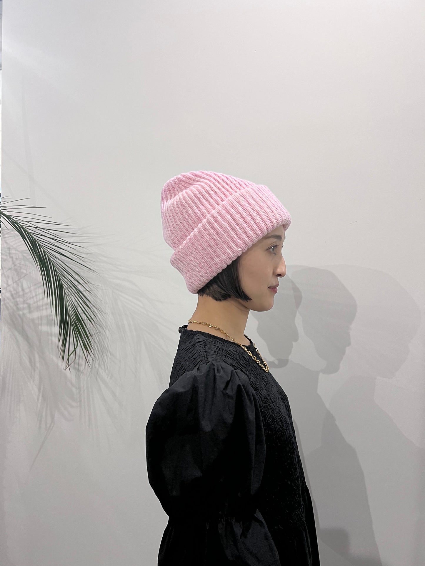 【GANNI】Rib beanie "LILAC"