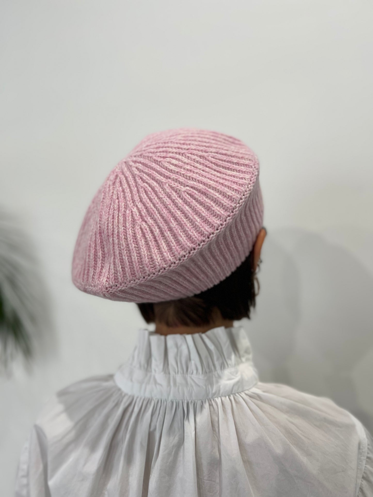 【GANNI】Rib beret "LILAC"