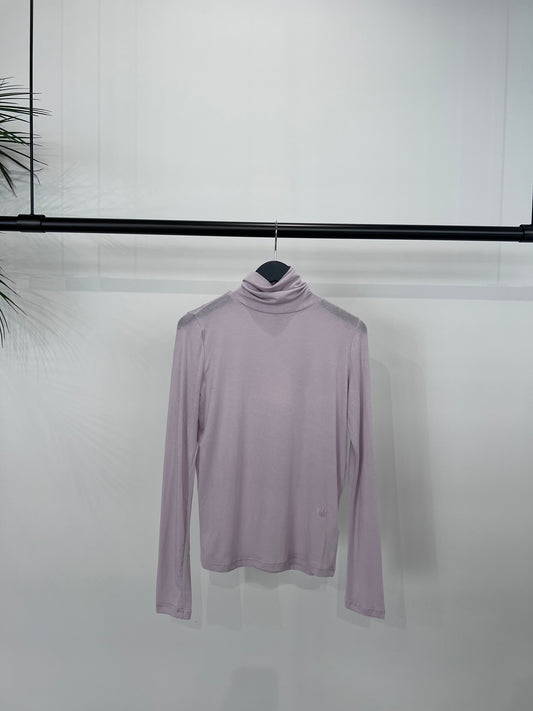 ROLL NECK JERSEY TOP “LAVENDER”