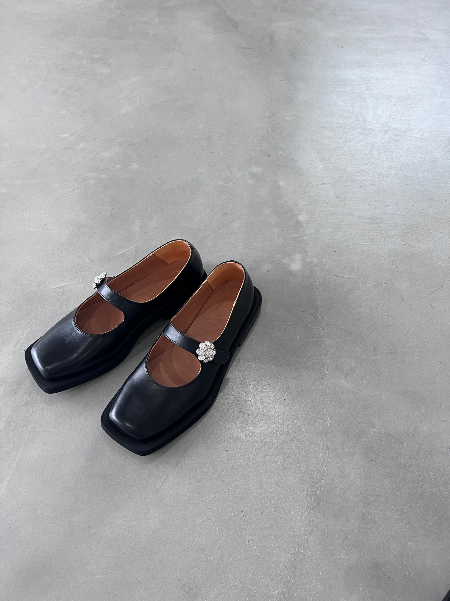 【GANNI】Mary Jane Ballerina "Black"