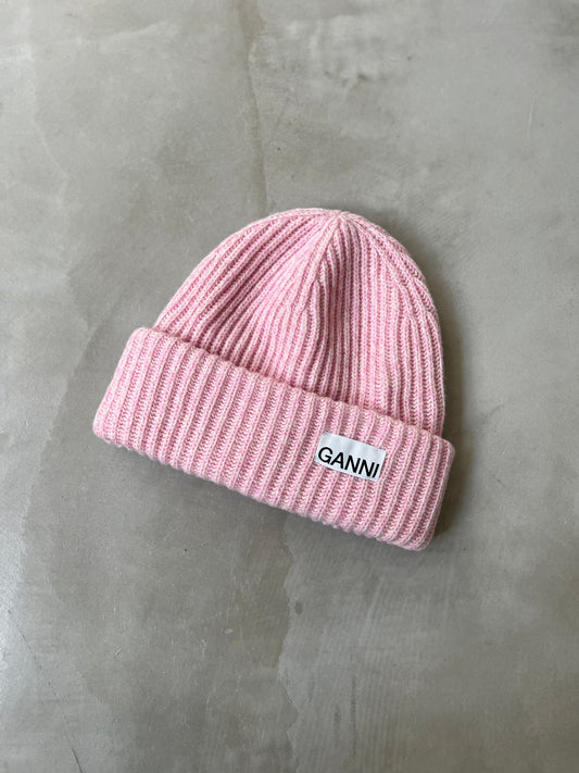 【GANNI】Rib beanie "LILAC"