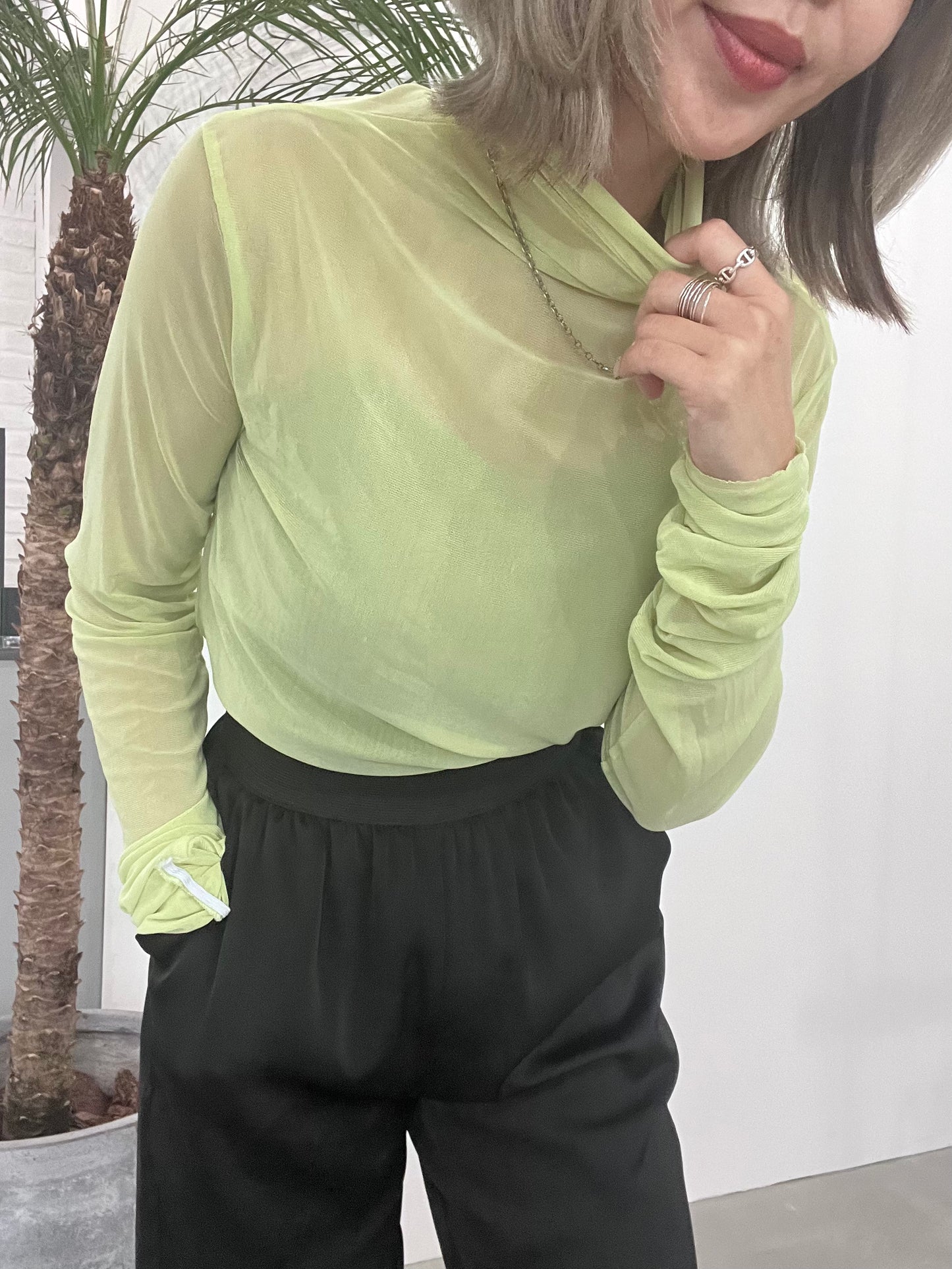 SHEER TOP "GREEN"