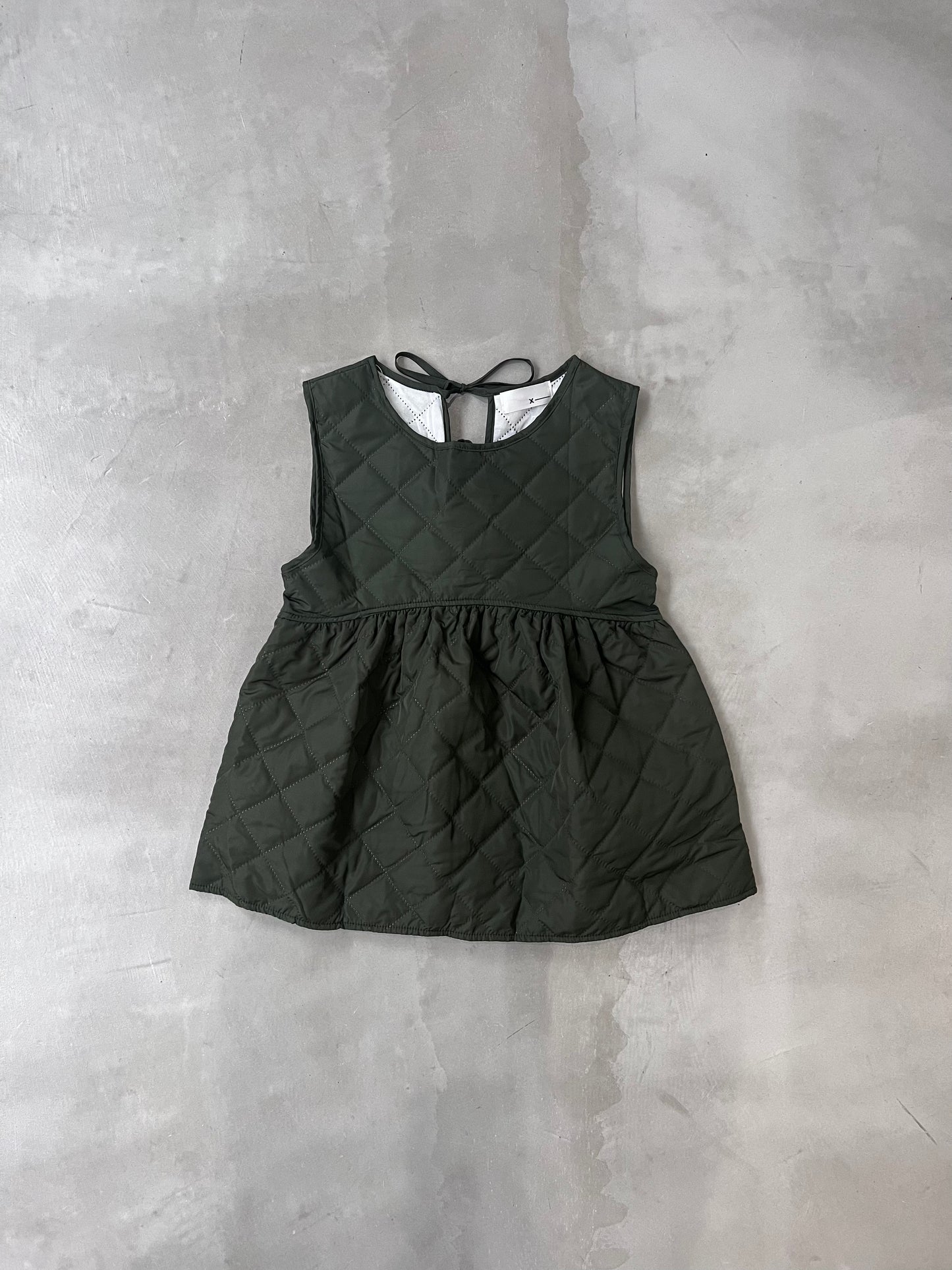 QUILTING PEPLUM TOP "OLIVE"